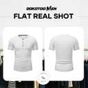 Dokotoo Men Men's Casual Henley Shirts Crew Neck Short Sleeve Classic Button Solid Lightweight Pullover Tees Tops (White, XXL)