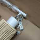 BoostArea 3 Light Track Lighting Kit, 3 Way White Ceiling Spot Lighting with Handwoven Hemp Rope Lampshade, Flexibly Rotatable Light Head for Kitchen, Living Room, Bedroom, Bulb Not Included