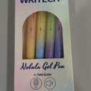 WRITECH Gel Pens Fine Point: Nebula Pen Set 0.7mm Black Ink Retractable 4ct Smooth Writing with Aesthetic Gradient Color Barrel for Journaling Note Taking Silent Click No Smear