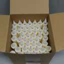 Baquler 48 Pcs 6.5 Inch Ivory Flameless Taper Candles LED Candle Sticks Battery Operated Flickering LED Candlestick Window Plastic Candle for Wedding Halloween Christmas Decor(No Battery)