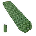 Amazon Basics Camping Sleeping Pad with Quick-Inflate Foot Pump, Water Resistant, Ultralight, Olive Green