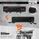 11Pcs Garage Wall Mount Tool Storage Rack - Adjustable Garden Tool Storage Hooks, Heavy Duty Utility Shed Organization Rack for Hanging Rake, Broom, Mower, Snowboard and Other Yard Tool