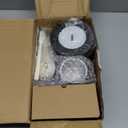 Cambom Rotary Cheese Grater Hand Crank Cheese Shredder for Fresh Cheese, Vegetable, Nuts,Non-slip Suction Base, Free Cleaning Brush Three Blades,Deep Blue