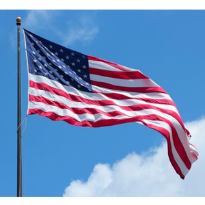 Pack Of 3 Premium 2x3 ft American Flag - Heavy Duty 110g Rashel Fabric, All-Weather, Reinforced Stitching, Superior Wave, Outdoor/Indoor Use (2x3 Foot)