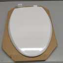 Mayfair Cassel Slow Close Toilet Seat, Easy Clean, Non Slip Premium Wood Seat, Easy Install, Made in USA, Elongated, White