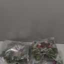 12 Pcs Christmas Candle Rings Wreaths Bulk, Xmas Artificial Candle Rings with Pinecones Red Berries Candle Holder Table Centerpiece Decor for Home Kitchen Cabinet Windows Front Door