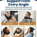 Everlasting Comfort Upgraded Neck Pillow for Airplanes Memory Foam Travel Headrest for Flying Portable Multi-Position Travel Pillows with 360Support Long Flight Essentials for Sleep & Home Use