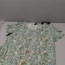 HOTGIFT Womens Tunic Tops 2025 Summer Short Sleeve V Neck Chiffon T Shirt M-3XL (Large, V/Gray-purple Flower)