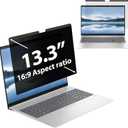 FILMEXT Laptop Privacy Screen 13.3 inch Compatible with HP Elitebook Dell Xps Lenovo Thinkpad, Removable 16:9 Laptop Privacy Filter, Anti-Glare, Blue Light Blocking