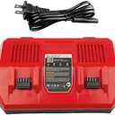 Dual Battery Charger Replace for MK-18 Milwaukee 6A Rapid Lithium Charger to Charge 14.4V-18V XC Lithium-ion Battery 48-59-1890 48-59-1812 48-11-1850 48-11-1820 48-11-1835 48-59-1802