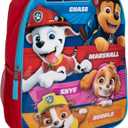 AI ACCESSORY INNOVATIONS Paw Patrol Kids Backpack, Girls & Boys 15" School Book Bag Featuring Chase, Marshall, Skye, and Rubble, Red