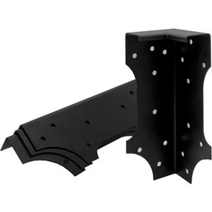 Hi-Flame 4 Set Raised Garden Bed Corner Brackets with Screws, Fit Lumber up to 2 Inch x 12 Inch Raised Bed Brackets for Vegetable Garden (Black)