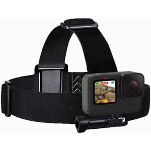 Head Strap Mount Compatible with GoPro Hero 13, 12, 11, 10, 9, 8, Hero 7 Black, 7 Silver, 7 White, Hero 6, 5, 4, Session, 3+, 3, 2, 1, Hero (2018), Fusion, Max, DJI Osmo Action Cameras