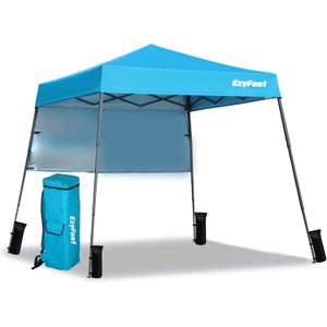EzyFast Ultra Compact Backpack Canopy, Pop Up Shelter, Portable Sports Cabana, 7.5 x 7.5 ft Base / 6 x 6 ft top for Hiking, Camping, Fishing, Picnic, Family Outings