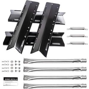 Grill Parts for Kenmore 146.34611410 146.05349710 146.46372610 146.16142210 146.34461410 146.10016510 146.16197210 146.16198211, Heat Plate & Grill Burner & Crossover Tube Replacement Kit