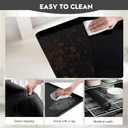 2 PCS Washer and Dryer Top Protector Mat, 27''x 27'' Silicone Washer and Dryer Covers for Top,Non Slip Heavy Duty Washing Machine Cover Protector Top Load for Laundry and Kitchen, Black