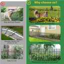 10 Panels No Dig Decorative Garden Fence with Gate, 40in(H) 22ft(L) Heavy-Duty Rustproof Metal Panels, Outdoor Dog Barrier for Yard & Patio, Landscape, Border| Portable Temporary Fencing