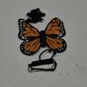 NOENNULL Fairy Wings Costume for Women & Girls, Shimmery with Floral Headband for Cosplay, Halloween Party, Christmas Angel, Photo Prop Dress Up Accessories (Orange)