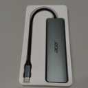 Acer USB C Hub, 7 in 1 Multi-Port Adapter for Laptop, 4K, HDMI Splitter with 2 USB A 3.1 & Type-C to HDMI Data Port, PD 100W Charging, SD Card Reader for Computer, Desktop, Space Grey