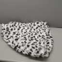 Soulchen 36 Inch Christmas Faux Fur Tree Skirt Black White Faux Fur Tree Skirt Party Supplies Decoration for Home Tabletop Trees Holiday