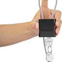 Cable Padlock with 3 Keys | L 1.15ft(0.35m),D 1/6in(4mm) Adjustable Steel Cable Lock | Aluminum Locks for Bikes, Gate, Lockers & Outdoor Gear | Weatherproof & Black