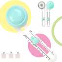 Circle Paper CuttersAdjustable Rotary Circle CutterCircular Cardboard Circle Cutter with 3 Replaceable Blades, Trimmer Scrapbooking ToolsDIY Craft Cutting Tools Green