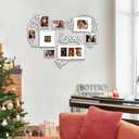 Jerry & Maggie - Photo Frame | Plaque College Frame - Valentine Wall Decoration Combination - White PVC Picture Frame Selfie Gallery Collage W Wall Hanging Mounting Design | Love Heart Shape