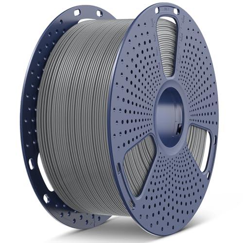 SUNLU Large Spool 3KG PLA Filament, 3D Printer Filament PLA 1.75mm, Less Stringing Good Layer Adhesion High Toughness, Big Roll Filament, 3kg Spool(6.6 lbs), Grey