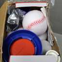 HYES 3-in-1 Baseball Set for Kids 3-5 - Tee Ball Stand, Hanging Tee, Ball Launcher and 6 Softballs - Adjustable Height, Indoor/Outdoor Sport Gifts for Boys Girls, Blue
