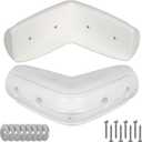 Corner Dock Bumper Fender, Marine Corner Dock Fender Guard, Soft UV-Resistant Marine-Grade Vinyl, Inflatable Protection, 10-Inch x 10-Inch, 2-Pack, White