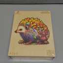 Wooden Puzzles for Adults - Clever Hedgehog Wooden Jigsaw Puzzle - Unique Animal Shaped Wood Puzzles Adult - Christmas Birthday Gifts for Adults/Friends/Family - 100pcs 8.4 * 7.4in (Small)