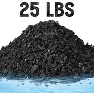 Timgle 25 Lbs Bulk Water Air Filter Activated Charcoal Coconut Hull Granular Activated Carbon 10-18 Mesh Water Distiller Charcoal Filters Media for Filtration