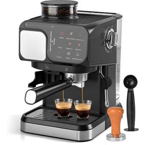 Espresso Machine Professional Home Espresso Maker Espresso Coffee Fast Heating for Cappuccino/Latte Coffee Machine for Home, Office for Latte Cappuccino-Black