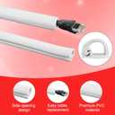 Cord Hider, Self Adhesive White Wire Covers for Cords TV on Wall PVC Material 200cm/78.74in Cable Concealer Wire Organizer Cord Trunking for Cable Tidy Management Conduit Home Office