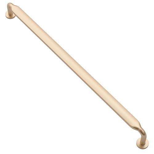 Alzassbg 6 Pack Brushed Brass Cabinet Handles, 10 Inch(254mm) Hole Centers Arch Modern Cabinet Pulls Kitchen Cabinets Hardware for Cabinets and Drawers AL3503BG