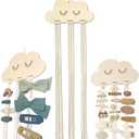 Baby Girl Hair Clips Bows Accessories and Products Organizer and Holder Storage Closet Cloud Wall Hanging Decor Nordic Scandi for Nursery or Baby Room