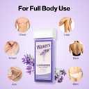 Roll on Wax, Lavender Waxing Roller Refill for Hair Removal Wax Cartridge Depilatory Roller Refill for Women Men 4 Pack