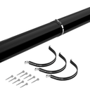 Touri RV Adjustable EZ Hose Carrier TR5094BK with Door Cap and Mounting Screws, 50''-94'', Black, 3 Mounting Tabs Included, Missing Hardware