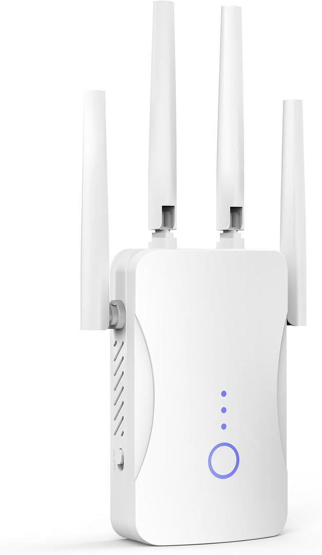 2026 WiFi Extender Signal Booster - 2.4GHz 300Mbps WiFi Booster for Home, Covers Up to 10999 Sq. Ft, Easy Setup, Ethernet Port & Access Point, Stable Internet Performance with 80+ DevicesWhite