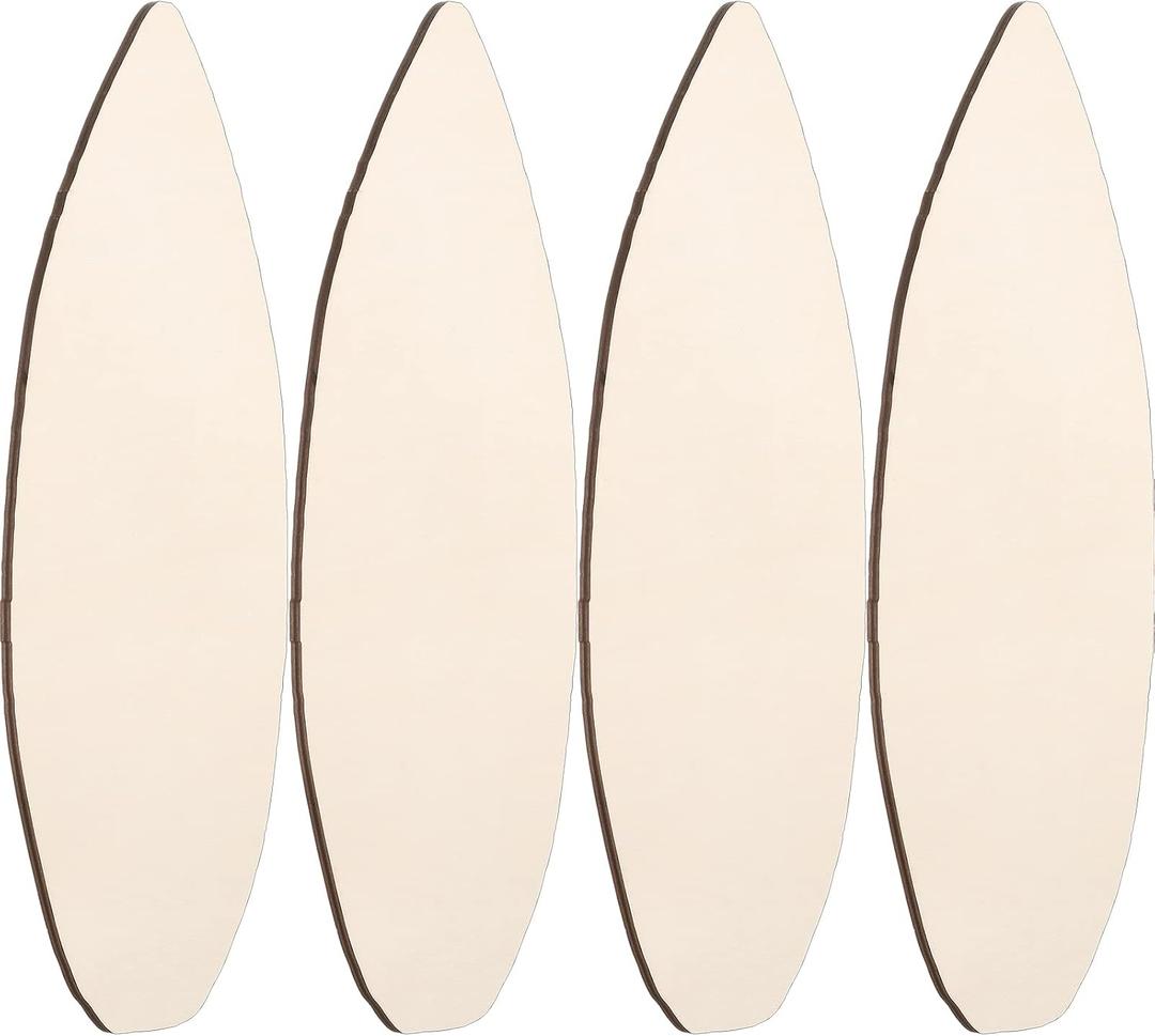 Sratte 4 Pcs Wood Surfboard Blanks Surf Boards for Decorating Unfinished Surfboard Wall Cutouts Wood DIY Craft Sign for Art Creation Graffiti Painting Home Hanging Decoration (13.78 x 5.51 Inches)