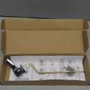 Hibbent Universal Metal Side Mount Toilet Handle Replacement Kit, Brass Toilet Flush Tank Lever with Stainless Steel Flapper Chains for Most Toilets, Chrome Finish