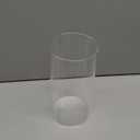 WGVI Hurricane Candle Holder Sleeve, Wide 4", Height 8", Clear Glass Cylinder Candleholder, Chimney Tube, Open Ended Candle Shade, 1 Piece