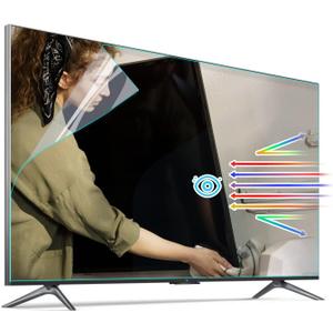 for 65 Inch Screens Anti Glare TV Film Indoor/Outdoo TV Glare Stopper,Blue Light UV Filter,Anti Glare Film for TV 65 Inch With TV Glare Shield/Scratch-Resistan/Blue Light Block Features