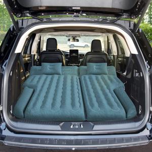 Umbrauto Car Air Mattress for Full Size SUV, Upgraded Flocked Surface/Durable 210T Bottom Van Camping Bed, Quick Inflation w/Electric Pump Sleeping Airbed for SUV Back Trunk (Teal)