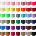 Timgle 42 Colors Chinese Knotting Cord 55 Yards 0.8 mm Nylon String Cord for Bracelets Nylon Beading Thread for Kumihimo Necklace Beading Dream Catchers Jewelry Making Christmas Ornament Braid Hair