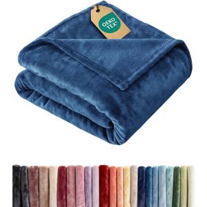 Ultra Soft Fleece Blanket Twin Size - Flannel Fleece Luxury Twin Blanket - Lightweight for Couch Bed Chair - Thick, Warm & Breathable - All Season Cozy Fuzzy Anti-Static Microplush Bedding, Royal Blue