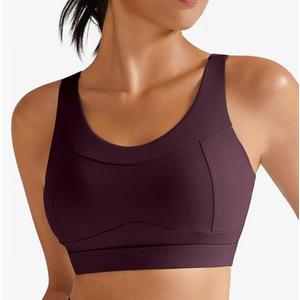 RUNNING GIRL High Impact Sports Bras for Women,Racerback Running Bra Workout Crop Tank Tops Longline Sports Bra Push Up, Size L