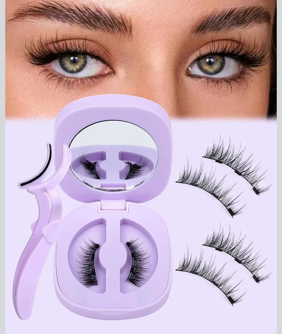 Cat Eye Magnetic Eyelashes Natural Look Wispy Magentic Lashes Reusable Magnetic Eyelashes with Applicator No Glue Needed Press on Magnetic Lashes by JIMIRE Quick to Wear by JIMIRE