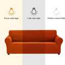 Joccun Stretch Couch Cover Slipcovers, 1-Piece Sofa Covers for 3 Cushion Couch Spandex Jacquard Washable Furniture Protector Cover for Living Room,Kids,Pets(Sofa,Pureed Pumpkin)