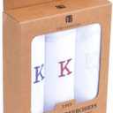 Initial Handkerchief for Men, Monogrammed Boxed 3 Piece Set,100% Cotton